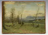 En plein air by Jean-Baptiste Camille Corot, Oil on canvas SLR, sold Mar 2023