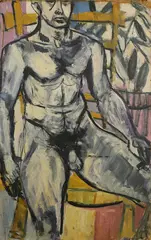 Untitled by Charles Solt, Oil on masonite, sold Apr 2023