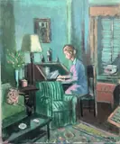 Bills Bills Bills! by Frederick Childs, Oil on canvas, sold Apr 2023