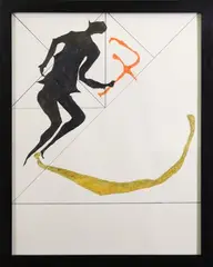 Estate of Largardo Tackett by Lagardo Tackett, Mixed media on paper with color accents, sold Apr 2023