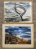 The Ring of Locusts by Charles Solt, Watercolors on paper (2), sold Apr 2023