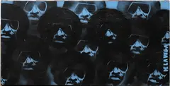 Untitled by James De La Vega, Oil and spray paint on canvas, sold Apr 2023