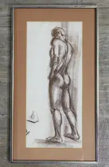 Estate Art by Charles Solt, Collage on paper with hand written poem, sold Jul 2023