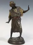 Untitled by Franz Bergmann, Cold painted bronze Orientalist figure, sold Aug 2023