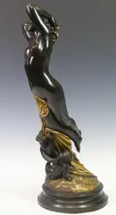 Une Heure de la Nuit by Joseph-Michel-Ange Pollet, Bronze sculpture of a fantasy nude, sold Aug 2023