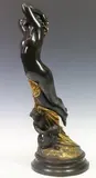Une Heure de la Nuit by Joseph-Michel-Ange Pollet, Bronze sculpture of a fantasy nude, sold Aug 2023