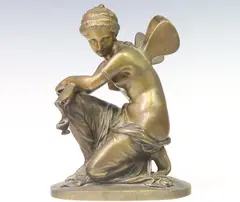 Psyche by Eugène Laurent, Bronze sculpture, sold Aug 2023