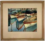 Gloucester Evening by Eleanor Beatrice Acker, Watercolor, sold Aug 2023