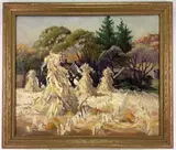 Pennsylvania Farm by Eleanor Beatrice Acker, Oil on canvas, sold Aug 2023