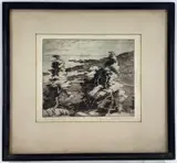 Contrary Winds by Eleanor Beatrice Acker, Engraving, sold Aug 2023