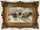 The Escort by Adolf Baumgartner, Oil on board, sold Aug 2023
