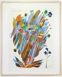 Wildflowers: Fire in the mountains by Samuel Maitin, Mixed media, sold Nov 2023