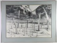 Somewhere Around Here I Lost My Scissors by Paul Gorka, Pencil, sold Nov 2023