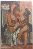 Terracotta by Frederick Childs, Oil on board, sold Nov 2023
