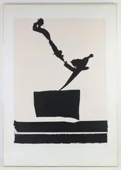Africa 5 from the Africa Series by Robert Motherwell, Screenprint on paper, sold Nov 2023