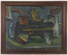 Untitled by Hananiah Harari, Oil on canvas, sold Nov 2023