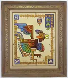 Mayan Symbols by Franz Jozef aka Frank Ponstingle, Oil on board, sold Nov 2023