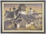 Untitled by Franz Jozef aka Frank Ponstingle, Oil on board, offered Nov 2023