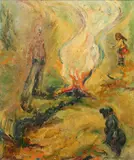 Untitled by John Edward Costigan, Oil on board, sold Jun 2024
