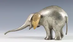 Elephant, Young by Loet Vanderveen, Bronze sculpture, sold Sep 2024