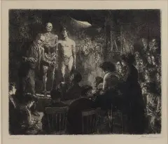 Untitled by John Sloan, Etching, sold Sep 2024