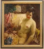 Reclining Nude by Howard Chandler Christy, Oil on canvas, sold Sep 2024