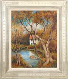 The Old Mill by William Alfred Hofstetter, Oil on board, sold Sep 2024
