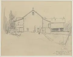 The Sotter Barn Studio - Ash Mill Road, Holicomb by George Sotter, Graphite on paper, sold Sep 2024
