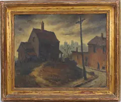 Ancient Suburbia by Henry Gasser, Oil on board, sold Sep 2024