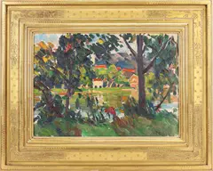 New Hope Canal by Peter Cook, Oil on board, sold Sep 2024