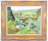 Pont D'Olaque, France by Alfred Chagniot, Oil on canvas, sold Sep 2024