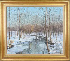 Sunlight and Shadows by Mildred S. Gehman, Oil on canvas, sold Dec 2024