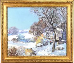 Brookville by Edward Willis Redfield, Oil on canvas, sold Dec 2024