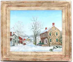 Steinsburg Hotel by Walter Emerson Baum, Oil on canvas, sold Dec 2024