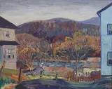H*sdale Mountain by Melville F. Stark, Oil on board, sold Dec 2024