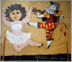 Untitled by Fletcher Martin, Oil on board, sold Dec 2024