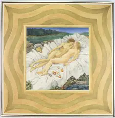 Embrace by Martha Mayer Erlebacher, Oil on canvas, sold Dec 2024