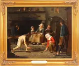 Family Games by Theodore Bernard Heuvel, Oil on canvas, sold Dec 2024
