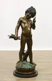 Pan by Auguste Moreau, Bronze sculpture, sold Dec 2024