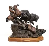One Down, Two to Go by Lorenzo Ghiglieri, Bronze sculpture, sold Dec 2024