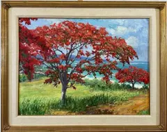 Flamboyans by Francis Donald, Oil on canvas, sold Dec 2024