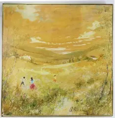 Untitled by Adolf Sehring, Oil on board, sold Dec 2024