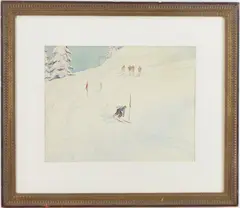 Noon Shadows by Wayne Lambert Davis, Watercolor, sold Dec 2024