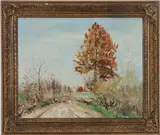 South Perkasie Road by Walter Emerson Baum, Oil on board, sold Mar 2025