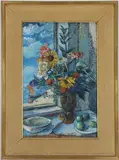 Untitled by David Burliuk, Oil on panel, sold Mar 2025