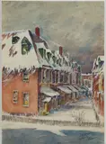 From my rear window, 4819 Springfield Ave. Philadelphia, PA by Frank Hamilton Taylor, Watercolor, sold Mar 2025
