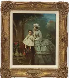 The Prince Imperial and Empress Eugenie by Eugène Lagier, Oil on canvas, sold Mar 2025