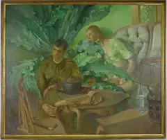 Spanish Soldier by Ben Kamihira, Oil on canvas, sold Mar 2025