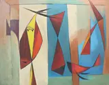 Estate of Richard Rogers by Richard Rogers, Oil on canvas, sold Dec 2022