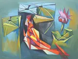 Estate of Richard Rogers by Richard Rogers, Oil on canvas, sold Dec 2022